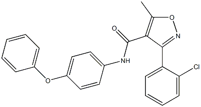 3-(2-chlorophenyl)-5-methyl-N-(4-phenoxyphenyl)-4-isoxazolecarboxamide