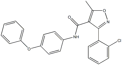  3-(2-chlorophenyl)-5-methyl-N-(4-phenoxyphenyl)-4-isoxazolecarboxamide