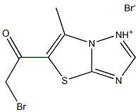 5-(2-bromoacetyl)-6-methyl[1,3]thiazolo[3,2-b][1,2,4]triazol-1-ium bromide,,结构式