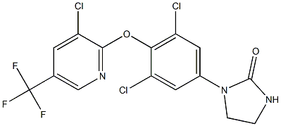 1-(3,5-dichloro-4-{[3-chloro-5-(trifluoromethyl)-2-pyridinyl]oxy}phenyl)tetrahydro-2H-imidazol-2-one|
