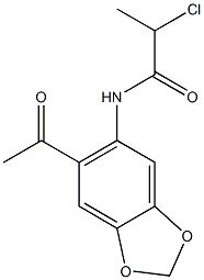 N-(6-acetyl-1,3-benzodioxol-5-yl)-2-chloropropanamide,,结构式