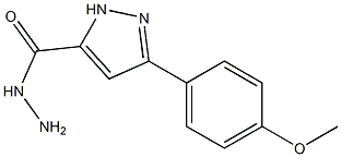 3-(4-甲氧苯基)-1H-吡唑-5-羧肼 结构式