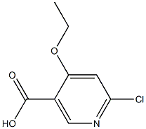 6-Chloro-4-ethoxynicotinic acid ,97% Structure