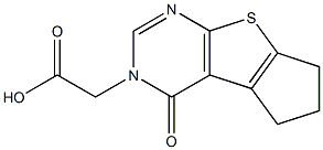 (4-氧-6,7-二氢-4H,5H-环戊基[4,5]噻吩-[2,3-D]嘧啶-3-基)-乙酸, , 结构式