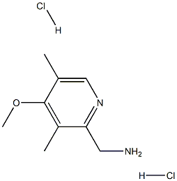 (4-methoxy-3,5-dimethylpyridin-2-yl)methylamine dihydrochloride,,结构式