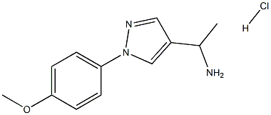 1-[1-(4-methoxyphenyl)-1H-pyrazol-4-yl]ethanamine hydrochloride Structure