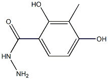 2,4-dihydroxy-3-methylbenzohydrazide 化学構造式