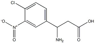 3-amino-3-(4-chloro-3-nitrophenyl)propanoic acid Struktur