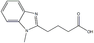 4-(1-methyl-1H-benzimidazol-2-yl)butanoic acid 结构式