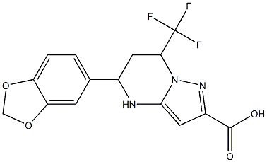 5-(1,3-benzodioxol-5-yl)-7-(trifluoromethyl)-4,5,6,7-tetrahydropyrazolo[1,5-a]pyrimidine-2-carboxylic acid