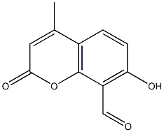 7-hydroxy-4-methyl-2-oxo-2H-chromene-8-carbaldehyde Structure