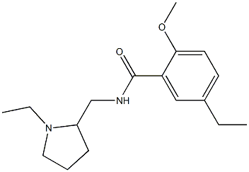 N-[(1-Ethyl-2-pyrrolidinyl)methyl]-2-methoxy-5-ethylbenzamide Structure