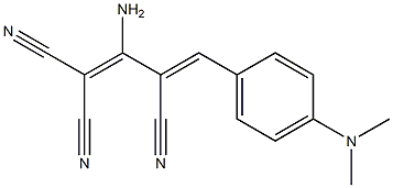 2-Amino-4-[p-(dimethylamino)phenyl]-1,3-butadiene-1,1,3-tricarbonitrile 结构式