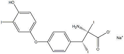 (2S,3R)-2-Amino-3-[4-(4-hydroxy-3-iodophenoxy)phenyl]-2,3-diiodopropanoic acid sodium salt