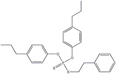 Dithiophosphoric acid O,O-bis(4-propylphenyl)S-(2-phenylethyl) ester,,结构式