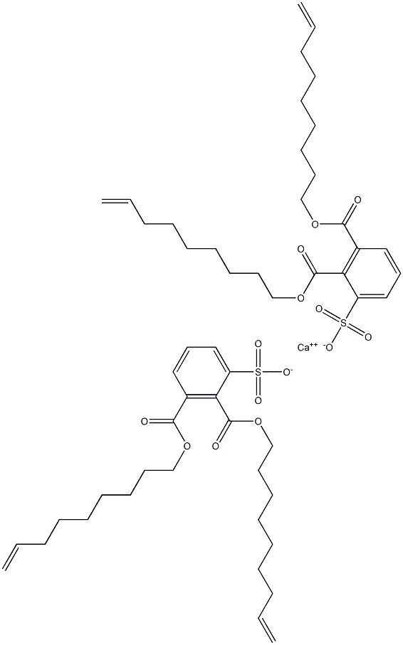 Bis[2,3-di(8-nonenyloxycarbonyl)benzenesulfonic acid]calcium salt Structure