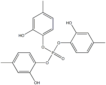 りん酸トリ(2-ヒドロキシ-4-メチルフェニル) 化学構造式