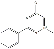 1-メチル-3-フェニル-1,2,4-トリアジン-1-イウム-5-オラート 化学構造式