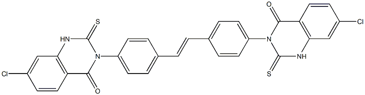 3,3'-[1,2-Ethenediylbis(4,1-phenylene)]bis[1,2-dihydro-7-chloro-2-thioxoquinazolin-4(3H)-one] Structure
