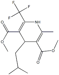 1,4-Dihydro-2-methyl-4-isobutyl-6-trifluoromethylpyridine-3,5-dicarboxylic acid dimethyl ester Structure