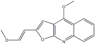2-(2-メトキシエテニル)-4-メトキシフロ[2,3-b]キノリン 化学構造式