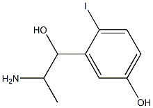 2-Amino-1-(2-iodo-5-hydroxyphenyl)-1-propanol 结构式