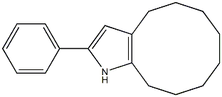 2-Phenyl-4,5,6,7,8,9,10,11-octahydro-1H-cyclodeca[b]pyrrole,,结构式