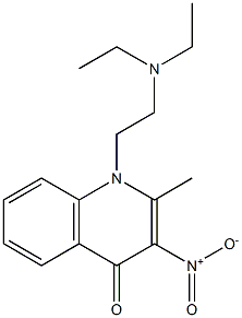 1-[2-(Diethylamino)ethyl]-2-methyl-3-nitroquinolin-4(1H)-one Structure