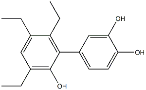 3',5',6'-Triethyl-1,1'-biphenyl-2',3,4-triol 结构式