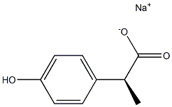 [S,(+)]-2-(p-Hydroxyphenyl)propionic acid sodium salt,,结构式