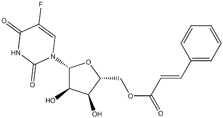 5'-O-(3-フェニルプロペノイル)-5-フルオロウリジン 化学構造式