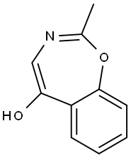 2-メチル-1,3-ベンゾオキサゼピン-5-オール 化学構造式