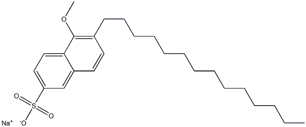 5-Methoxy-6-tetradecyl-2-naphthalenesulfonic acid sodium salt Structure