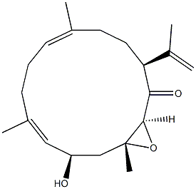 (2S,3R,5R,6E,10E,14S)-14-(1-Methylethenyl)-2,3-epoxy-5-hydroxy-3,7,11-trimethylcyclotetradeca-6,10-dien-1-one|