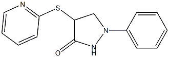 1-Phenyl-4-[(2-pyridinyl)thio]pyrazolidin-3-one Structure