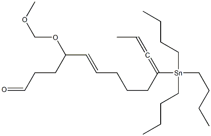 (5E,10S)-4-(メトキシメトキシ)-10-(トリブチルスタンニル)-5,10,11-トリデカトリエナール 化学構造式