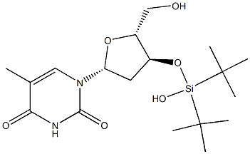 3'-O-(Di-tert-butylhydroxysilyl)thymidine Structure