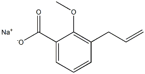 3-アリル-2-メトキシ安息香酸ナトリウム 化学構造式