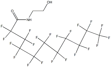 N-(2-ヒドロキシエチル)-2,2,3,3,4,4,5,5,6,6,7,7,8,8,9,9,10,10,11,11,11-ヘニコサフルオロウンデカンアミド 化学構造式