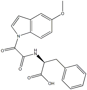 N-[[(5-Methoxy-1H-indole -yl)carbonyl]carbonyl]-L-phenylalanine Struktur