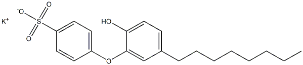 2'-Hydroxy-5'-octyl[oxybisbenzene]-4-sulfonic acid potassium salt,,结构式