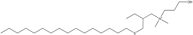 3-Hexadecylthio-2-ethyl-N,N-dimethyl-N-(3-hydroxypropyl)-1-propanaminium,,结构式