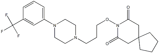 8-[3-[4-(3-Trifluoromethylphenyl)-1-piperazinyl]propyloxy]-8-azaspiro[4.5]decane-7,9-dione Structure