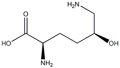 (5S)-5-ヒドロキシ-D-リシン 化学構造式