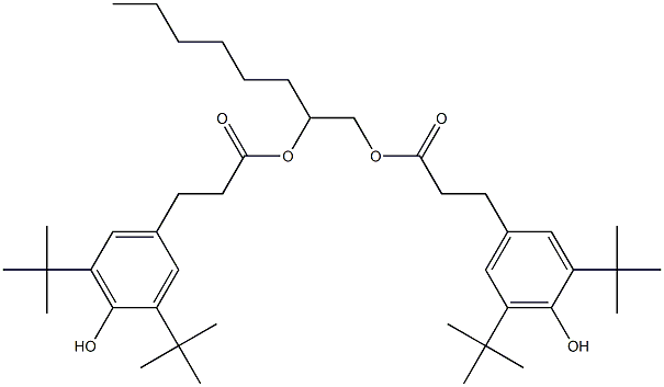 Bis[3-(3,5-di-tert-butyl-4-hydroxyphenyl)propionic acid]1,2-octanediyl ester Structure