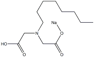 N-[[(ソジオオキシ)カルボニル]メチル]-N-オクチルグリシン 化学構造式