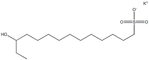12-Hydroxytetradecane-1-sulfonic acid potassium salt Structure