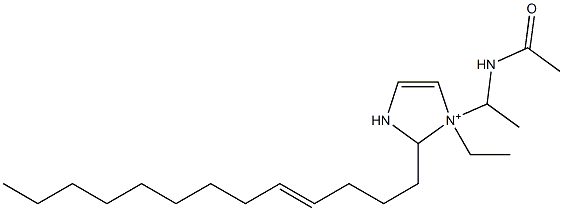 1-[1-(アセチルアミノ)エチル]-1-エチル-2-(4-トリデセニル)-4-イミダゾリン-1-イウム 化学構造式