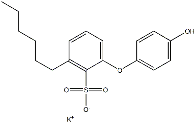 4'-Hydroxy-3-hexyl[oxybisbenzene]-2-sulfonic acid potassium salt Structure