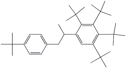 2-(2,3,4,5-Tetra-tert-butylphenyl)-1-(4-tert-butylphenyl)propane Structure